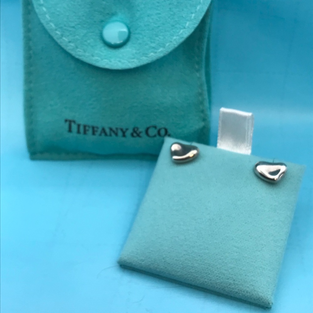 Authentic Tiffany & Co. Full Heart Earrings